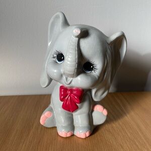 Vintage Anthropomorphic Kitschy Ceramic Elephant Figurine